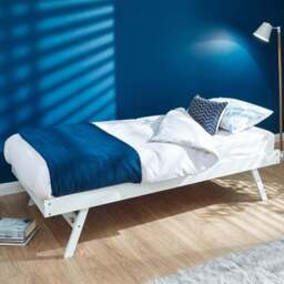 GFW Madrid White Wooden Trundle Day Bed - Size: Single - Wilko