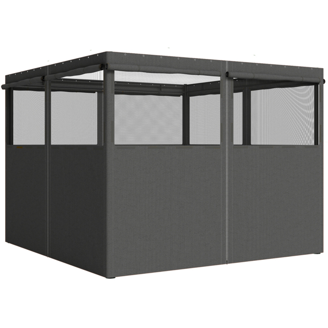 Outsunny 3 x 3m Dark Grey Gazebo Replacement Curtain 4 Pack - Wilko - image 1