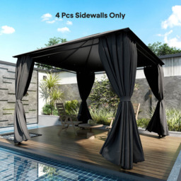 Outsunny 3 x 3m Dark Grey Gazebo Replacement Curtain 4 Pack - Wilko - thumbnail 5