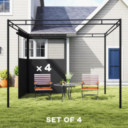 Outsunny 3 x 3m Dark Grey Gazebo Replacement Curtain 4 Pack - Wilko - thumbnail 6