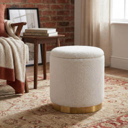 White Teddy Storage Footstool - Size: 35 x 40 x 35cm - Wilko - thumbnail 6