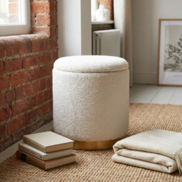 White Teddy Storage Footstool - Size: 35 x 40 x 35cm - Wilko - thumbnail 5