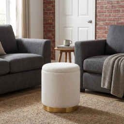 White Teddy Storage Footstool - Size: 35 x 40 x 35cm - Wilko - thumbnail 4