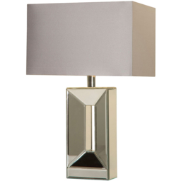 Lighting Collection Cinnerty Mirrored Table Lamp - Size: 38 x 29 x 21cm - Chrome - Wilko - thumbnail 4