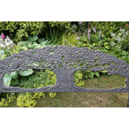 Gardeco 2 Seater Tree Motif Black and Bronze Patina Cast Iron Bench - Wilko - thumbnail 5