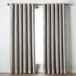 Alan Symonds Fern Cream Blackout Ring Top Eyelet Curtains 111 x 137cm - Size: W 111 x D 137cm - Wilko