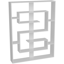 Decorotika Esteban 10 Shelf White Geometric Bookcase - Size: 156 x 120 x 22cm - Wilko - thumbnail 3