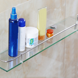 Living and Home Silver Wall Mounted Bathroom Shelf - Size: 11 x 60 x 3.5cm - Wilko - thumbnail 7