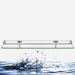 Living and Home Silver Wall Mounted Bathroom Shelf - Size: 11 x 60 x 3.5cm - Wilko - thumbnail 5