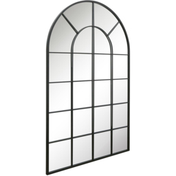 MirrorOutlet The Arcus Black Framed Arched Wall Garden Mirror 190 x 120cm - Size: 190 x 120 x 3cm - Wilko - thumbnail 4