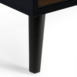 Julian Bowen Alba 5 Drawer Walnut Oak and Matt Black Narrow Chest of Drawers - Multi - Wilko - thumbnail 6