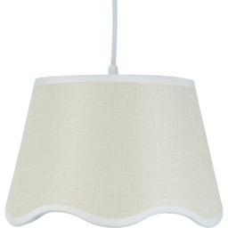 Scallop Shade Natural 25.5cm - Wilko - thumbnail 1