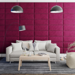 Aspire EasyMount Slate Plush Velvet Upholstered Wall Mounted Headboard Panels 2 Pack - Purple - Aspire Beds - Wilko - thumbnail 4