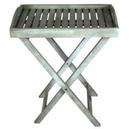 Charles Bentley Acacia Washed Wood Butler Tray - White - Wilko - thumbnail 3