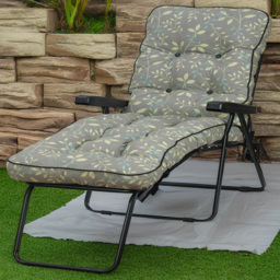 Glendale Deluxe Country Teal Lounger - Size: 118 x 58 x 118cm - Black - Wilko - thumbnail 1