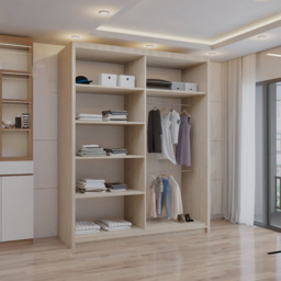 Sliding Wardrobes 4U 2 Sliding Door Oak Full Length Mirrored Wardrobe 180cm - Size: 2 Door - Brown - Wilko - thumbnail 3