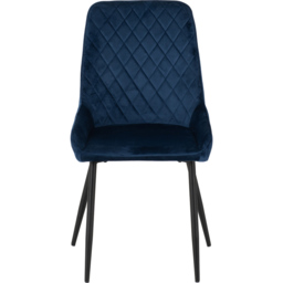 Seconique Avery Set of 2 Sapphire Blue Velvet Dining Chair - Wilko - thumbnail 4