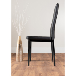 Furniturebox Solo Valera 6 Seater Dining Set Black - Wilko - thumbnail 6