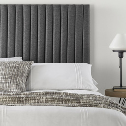 Aspire Furniture Catherine Lansfield Soho King Size Charcoal Saxon Twill Headboard - Grey - Aspire Beds - Wilko - thumbnail 4