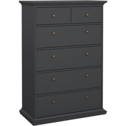 Florence Paris 6 Drawer Matt Grey Chest of Drawers - Wilko - thumbnail 3