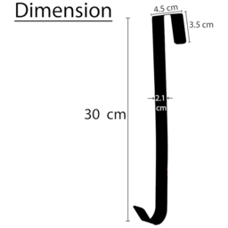 Shatchi Gold Metal Wreath Hanger - Size: 35 x 2.2 x 25cm - Wilko - thumbnail 6