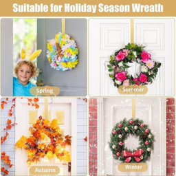 Shatchi Gold Metal Wreath Hanger - Size: 35 x 2.2 x 25cm - Wilko - thumbnail 5