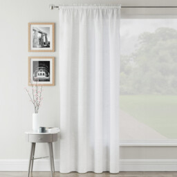 Rhodes Voile Panel Curtain - White/183cm - Wilko - thumbnail 1