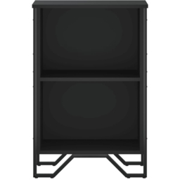 vidaXL 2 Shelf Black Bookcase - Size: 74.5 x 31 x 50cm - Wilko - thumbnail 4