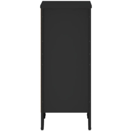 vidaXL 2 Shelf Black Bookcase - Size: 74.5 x 31 x 50cm - Wilko - thumbnail 5