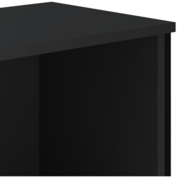 vidaXL 2 Shelf Black Bookcase - Size: 74.5 x 31 x 50cm - Wilko - thumbnail 7