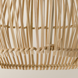 ValueLights Vine Natural Rattan Teardrop Pendant Lamp Shade - Size: 31 x 34 x 34cm - Cream - Wilko - thumbnail 4