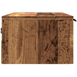 vidaXL 2 Drawer Old Wood Wall Cabinet - Size: 20 x 68 x 30cm - Brown - Wilko - thumbnail 7