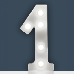 St Helens Battery Operated 3D LED Number 1 Light - Size: 21.8 x 4.3 x 16.5cm - White - Wilko - thumbnail 3