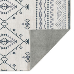 Origins My Washable Grey and Off White Nomad Rug 80 x 150cm - Green - Origins Rugs - Wilko - thumbnail 4