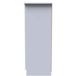 Crowndale Camden 4 Drawer White Gloss and White Deep Chest of Drawers Ready Assembled - White Gloss & White - Wilko - thumbnail 5