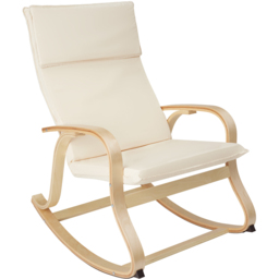 tectake Roca Beige Rocking Chair with Armrest - Size: Single - Cream - Wilko - thumbnail 3