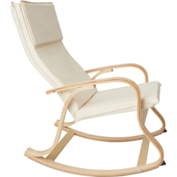 tectake Roca Beige Rocking Chair with Armrest - Size: Single - Cream - Wilko - thumbnail 4