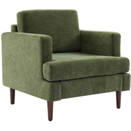 Living and Home Green Linen Mid-Century Armchair - Size: 80 x 76 x 80cm - Wilko - thumbnail 3