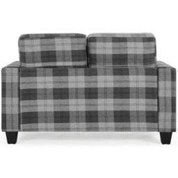 Home Detail Dakota 2 Seater Grey Tartan Fabric Sofa - Wilko - thumbnail 4