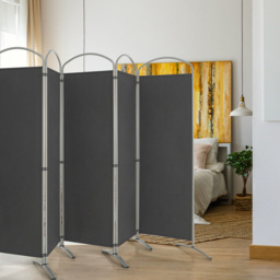 Costway 6 Panel Grey Freestanding Fabric Room Divider - Size: 88 x 27 x 14cm - Wilko - thumbnail 4