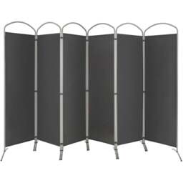 Costway 6 Panel Grey Freestanding Fabric Room Divider - Size: 88 x 27 x 14cm - Wilko - thumbnail 1