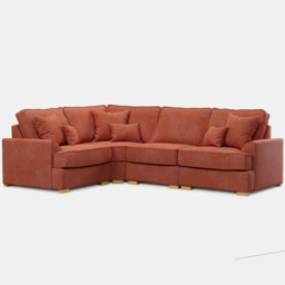 Alba City 5 Seater Ruby Fabric Right Hand Corner Sofa - Pink - Wilko - thumbnail 3