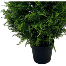 Leaf Cypress Cedar Topiary Artificial Tree in Pot 5ft - Size: 150 x 50 x 50cm - Green - Wilko - thumbnail 4