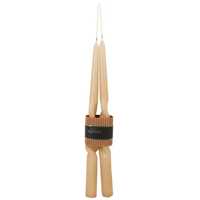 Set of 2 Nordic Twist Taper Candles - Multicolour - Wilko - image 1