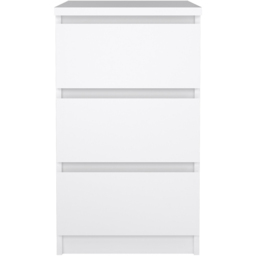 Florence 3 Drawer White High Gloss Bedside Table - Furniture to Go - Wilko - thumbnail 4