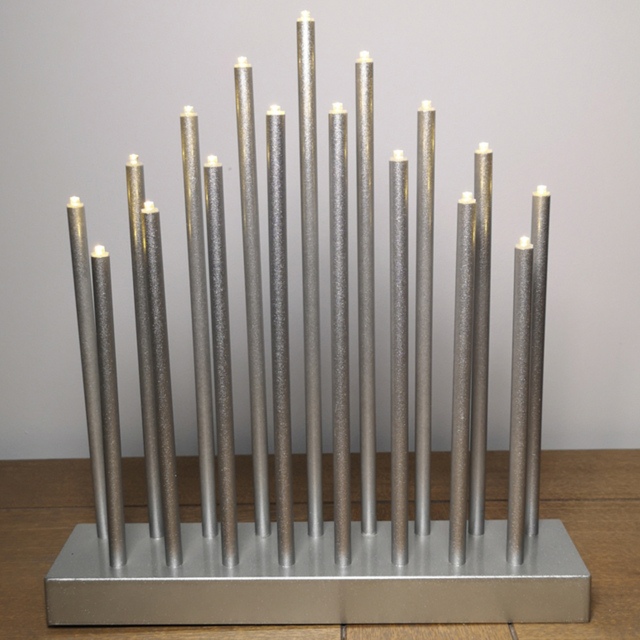 Samuel Alexander Premier LED Christmas Candle Bridge 29cm - Size: 29 x 29 x 10cm - Silver - Wilko - image 1
