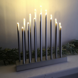 Samuel Alexander Premier LED Christmas Candle Bridge 29cm - Size: 29 x 29 x 10cm - Silver - Wilko - thumbnail 5
