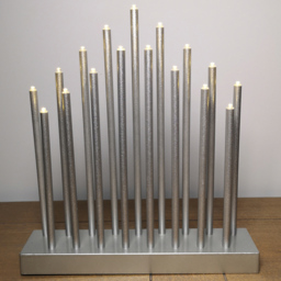 Samuel Alexander Premier LED Christmas Candle Bridge 29cm - Size: 29 x 29 x 10cm - Silver - Wilko - thumbnail 1