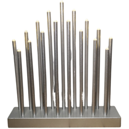 Samuel Alexander Premier LED Christmas Candle Bridge 29cm - Size: 29 x 29 x 10cm - Silver - Wilko - thumbnail 3