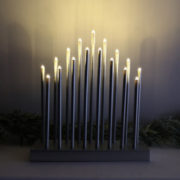 Samuel Alexander Premier LED Christmas Candle Bridge 29cm - Size: 29 x 29 x 10cm - Silver - Wilko - thumbnail 7